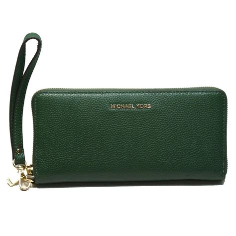 michael kors mercer travel continental wristlet|Michael Kors leather continental.